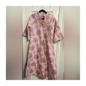 Solelia Pink Brocade Dress Size XS
